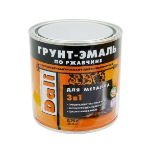 DALI Грунт-эмаль по ржавчине 3в1 Желтая 0,75л RAL1021