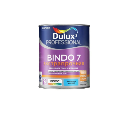 Dulux Bindo 7 1л экстрапрочная матовая для стен и потолков