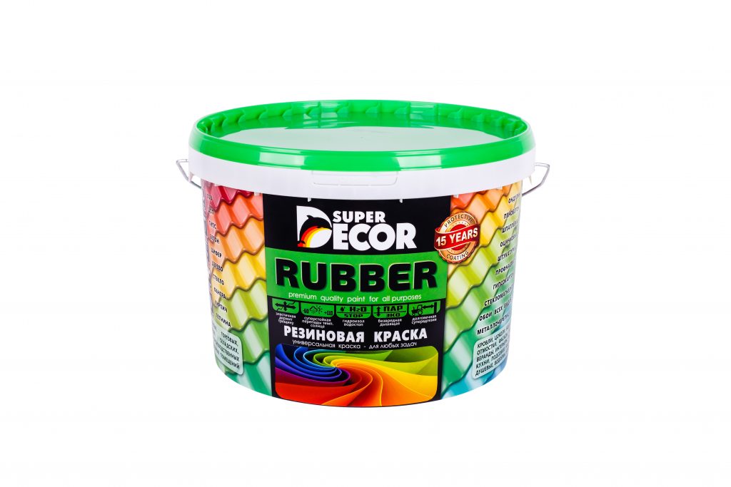 Резиновая краска Super Decor Rubber 10 Морская волна 3кг акриловая