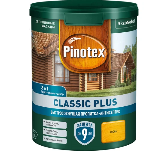 Pinotex Classic Plus 0,9л Сосна