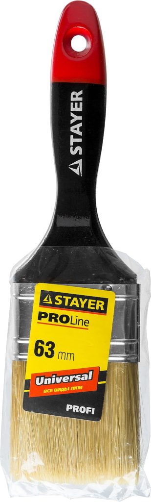 Кисть STAYER Universal 63мм натуральная щетина все виды ЛКМ Professional